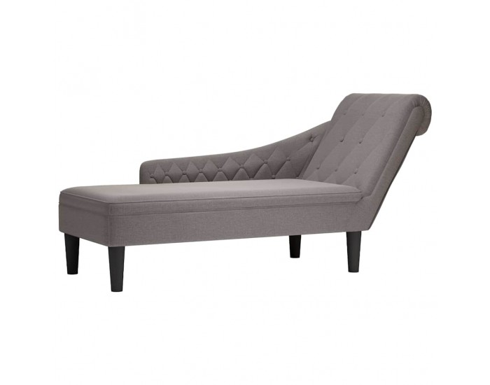 Sonata H Кушетка с възглавница и десен подлакътник, таупе, текстил