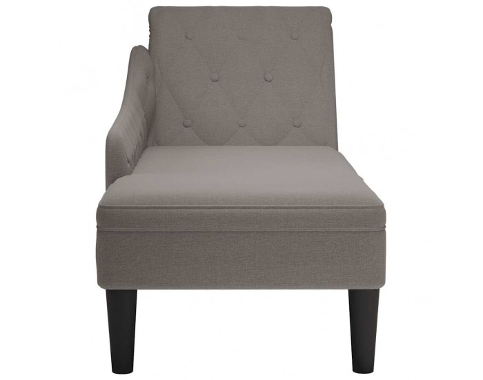 Sonata H Кушетка с възглавница и десен подлакътник, таупе, текстил