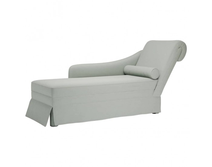 Sonata H Кушетка с болстер и десен подлакътник, светлосив, кадифе