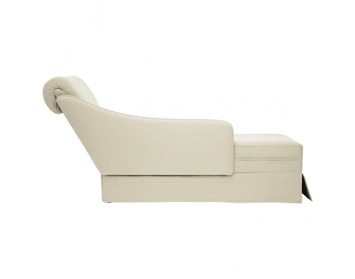 Sonata H Кушетка с болстер и десен подлакътник, кремав, кадифе