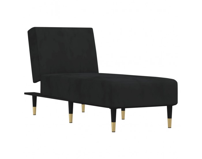 Sonata H Кушетка, черна, кадифе