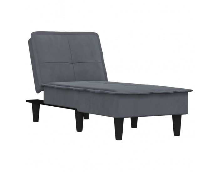 Sonata H Кушетка, тъмносива, кадифе