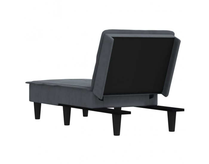 Sonata H Кушетка, тъмносива, кадифе