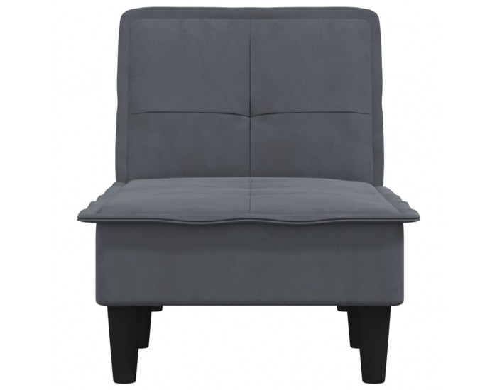 Sonata H Кушетка, тъмносива, кадифе