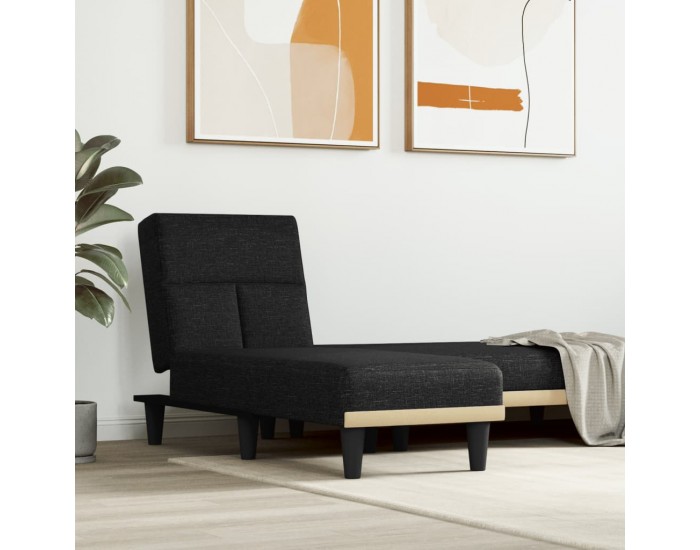 Sonata H Кушетка, черна, текстил