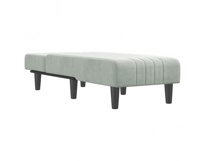 Sonata H Кушетка, светлосива, кадифе