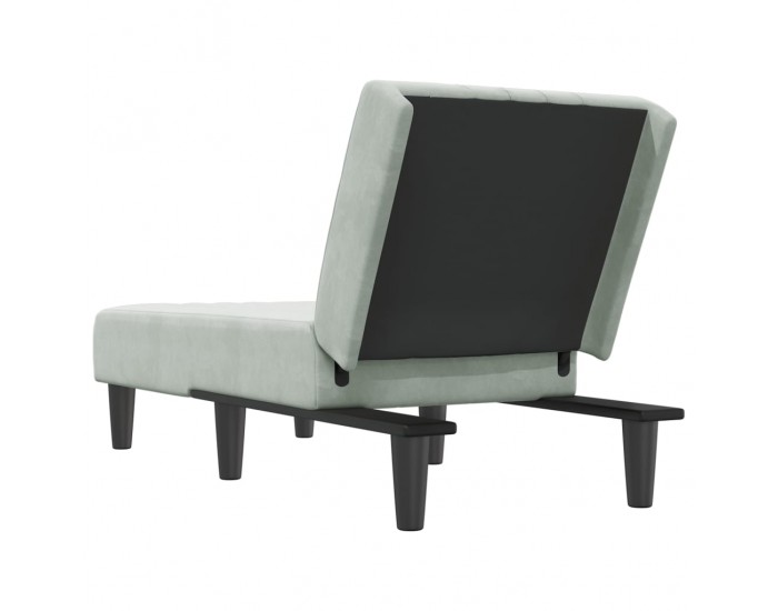 Sonata H Кушетка, светлосива, кадифе