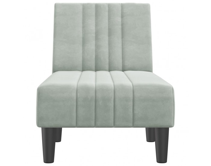 Sonata H Кушетка, светлосива, кадифе