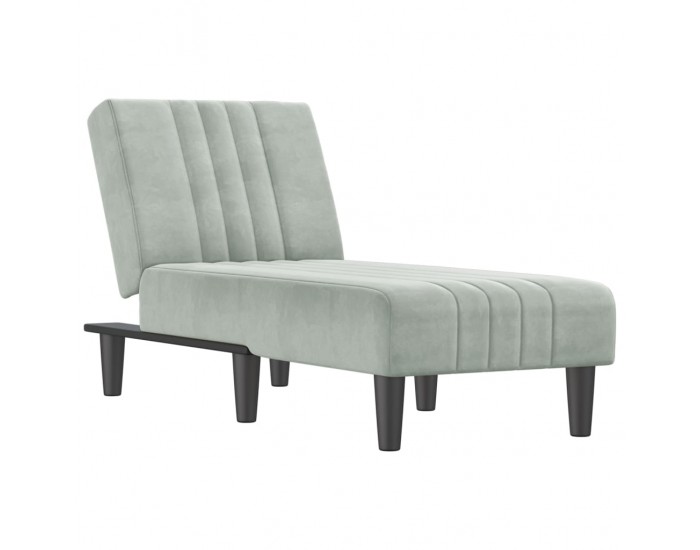 Sonata H Кушетка, светлосива, кадифе