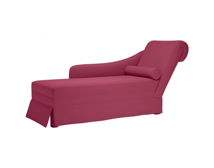 Sonata H Кушетка с болстер и десен подлакътник, виненочервен, кадифе