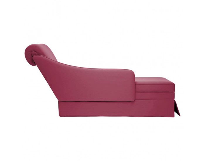 Sonata H Кушетка с болстер и десен подлакътник, виненочервен, кадифе