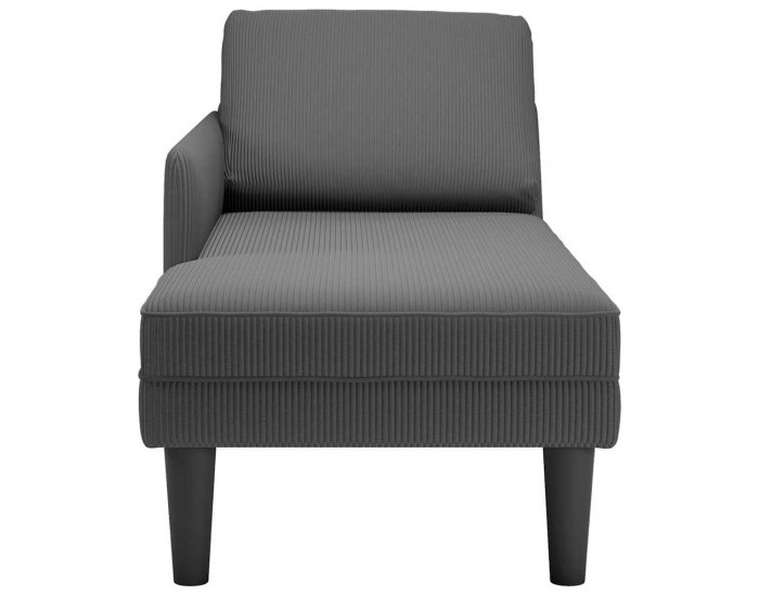 Sonata H Шезлонг с възглавница Тъмно сив велурен плат Sonata H Шезлонг с възглавница Тъмно сив велурен плат