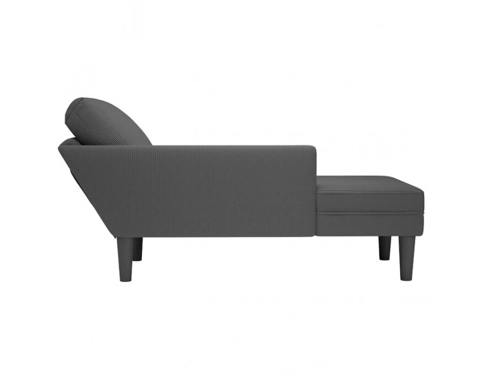 Sonata H Шезлонг с възглавница Тъмно сив велурен плат Sonata H Шезлонг с възглавница Тъмно сив велурен плат