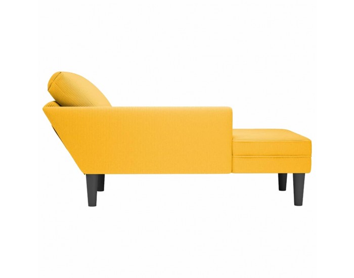 Sonata H Шезлонг с възглавница, светложълто, велурена материя Sonata H Шезлонг с възглавница, светложълто, велурена материя