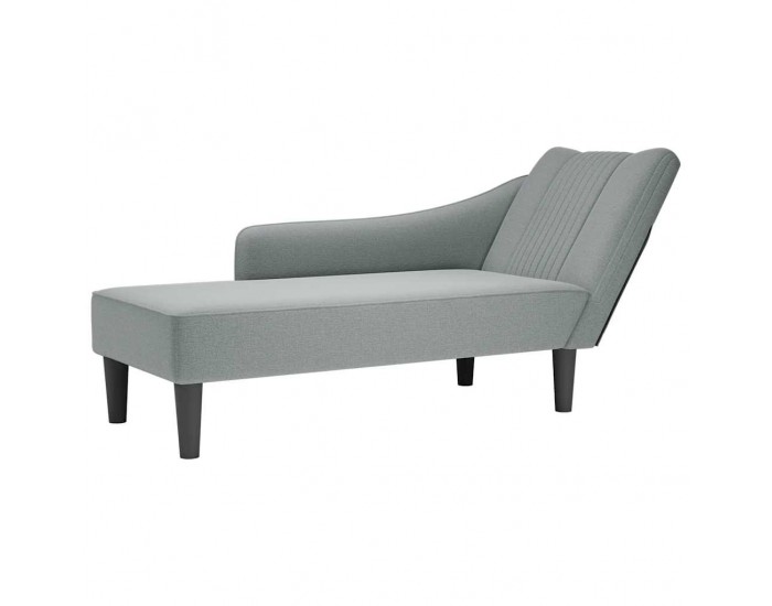 Sonata H Шезлонг с десен подлакътник, светлосиви, плат