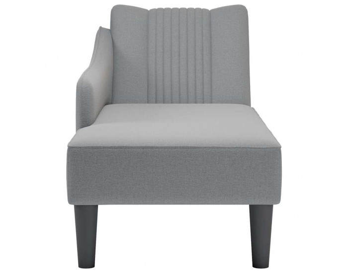 Sonata H Шезлонг с десен подлакътник, светлосиви, плат