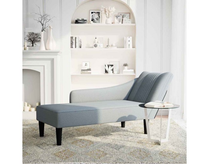 Sonata H Шезлонг с десен подлакътник, светлосиви, плат