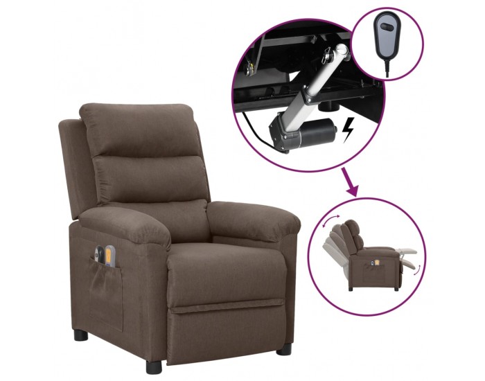 Sonata H Електрически масажен стол, таупе, текстил