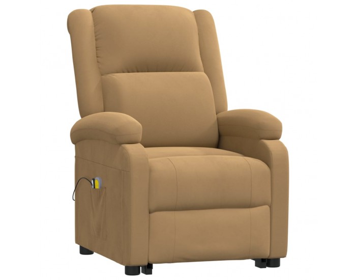 Sonata H Изправящ масажен стол, кафяв, кадифе