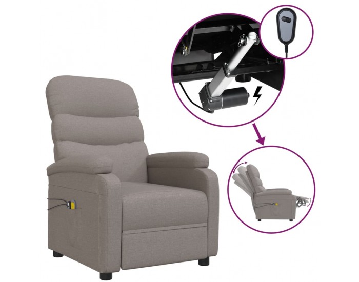 Sonata H Електрически масажен стол, таупе, текстил