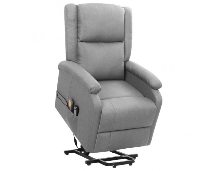 Sonata H Изправящ масажен стол, светлосив, текстил