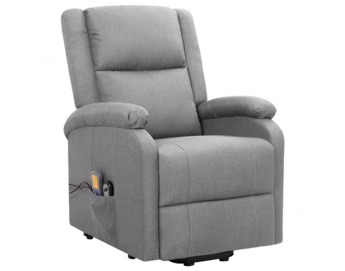 Sonata H Изправящ масажен стол, светлосив, текстил