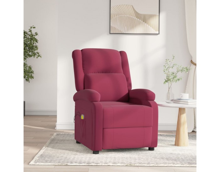 Sonata H Електрически масажен стол, виненочервен, кадифе