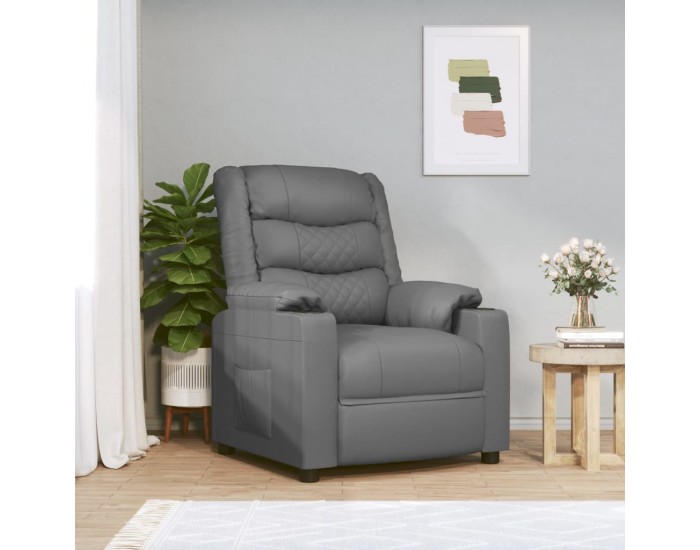 Sonata H Електрически масажен стол, сив, изкуствена кожа