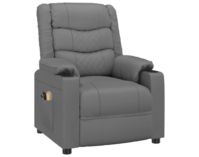 Sonata H Електрически масажен стол, сив, изкуствена кожа