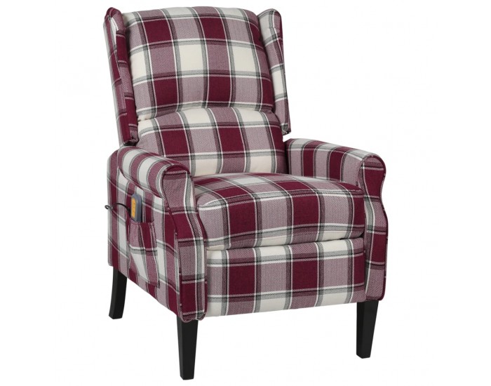 Sonata H Масажен наклоняем стол, червен, текстил