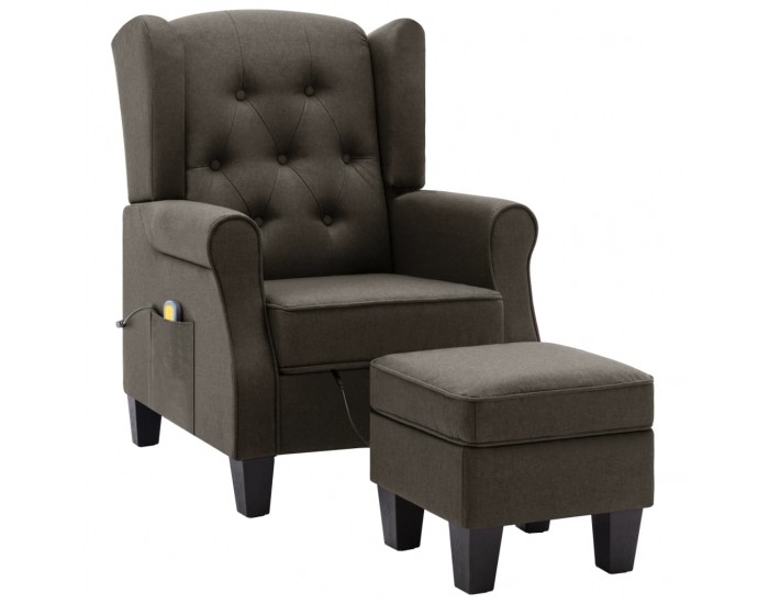 Sonata H Масажен стол с табуретка, таупе, текстил