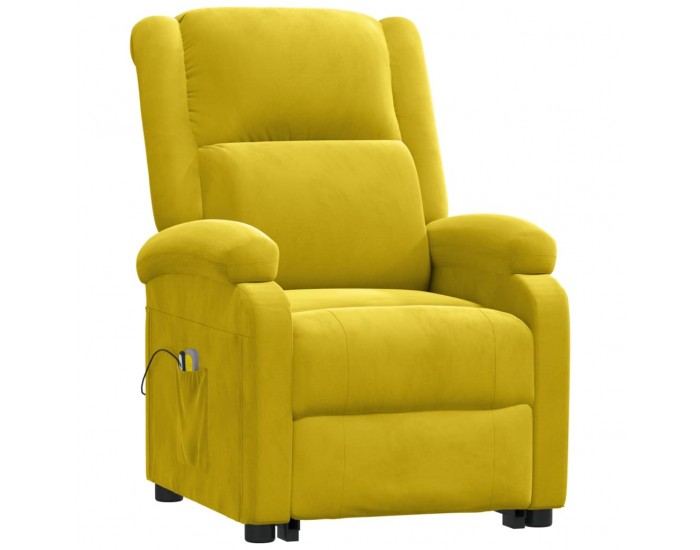 Sonata H Изправящ масажен стол, жълт, кадифе