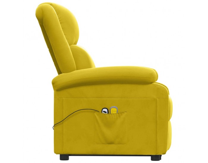 Sonata H Изправящ масажен стол, жълт, кадифе