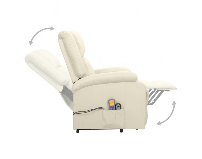 Sonata H Изправящ масажен стол, кремав, текстил