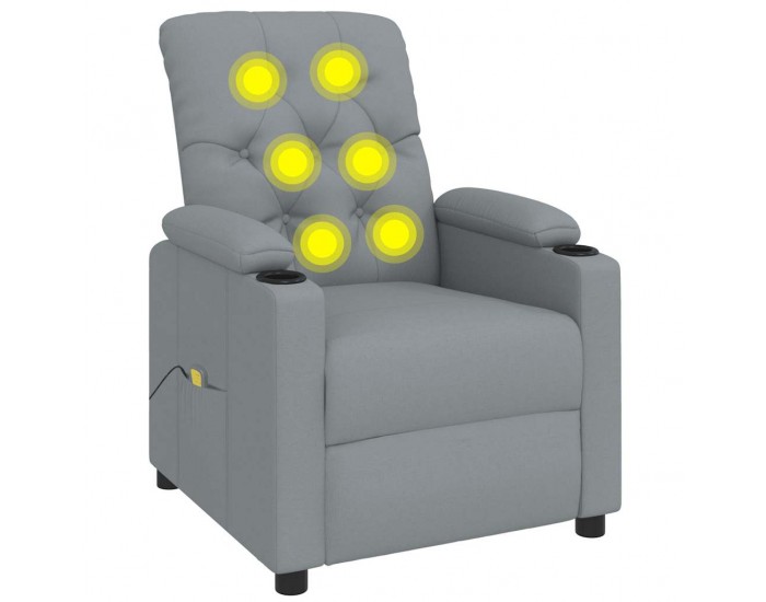 Sonata H Масажен стол, светлосив, текстил