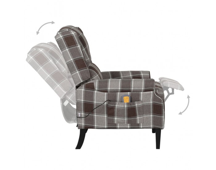 Sonata H Масажен наклоняем стол, кафяв, текстил