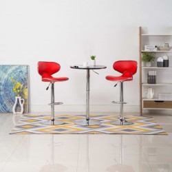 323645 Sonata H Bar Stools 2 pcs Red Faux Leather 323645 Sonata H Bar Stools 2 pcs Red Faux Leather - Бар столове