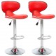 323645 Sonata H Bar Stools 2 pcs Red Faux Leather 323645 Sonata H Bar Stools 2 pcs Red Faux Leather