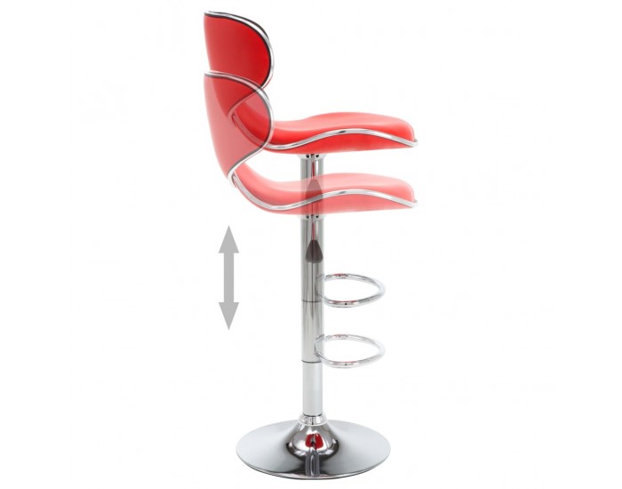 323645 Sonata H Bar Stools 2 pcs Red Faux Leather 323645 Sonata H Bar Stools 2 pcs Red Faux Leather