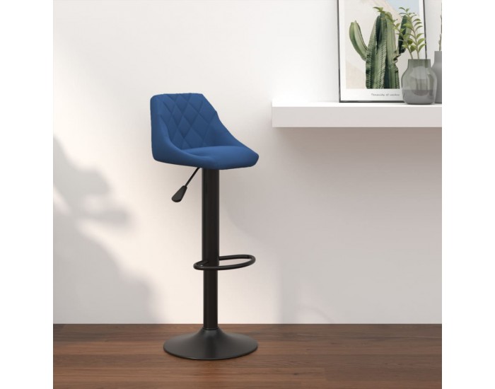 Sonata H Бар табуретка, синя, кадифе