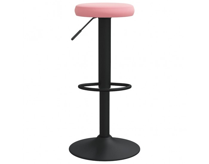 Sonata H Бар табуретки, 2 бр, розови, кадифе