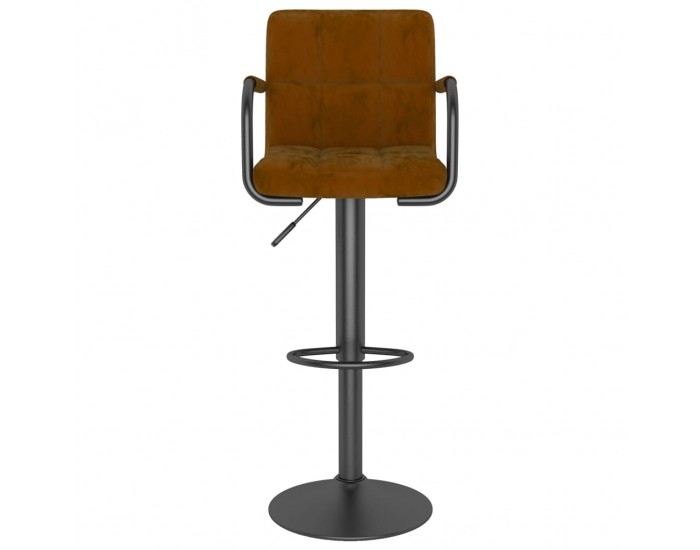 Sonata H Бар табуретки, 2 бр, кафяви, кадифе