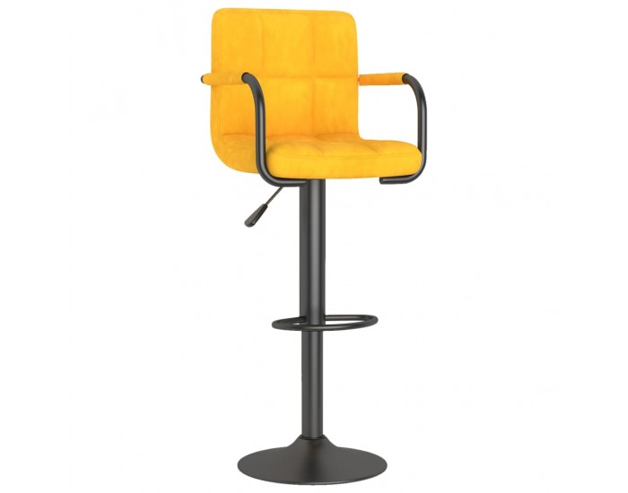 Sonata H Бар табуретка, горчица жълто, кадифе