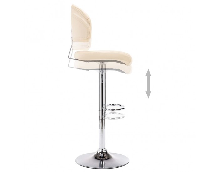 Sonata H Бар табуретка, кремава, изкуствена кожа