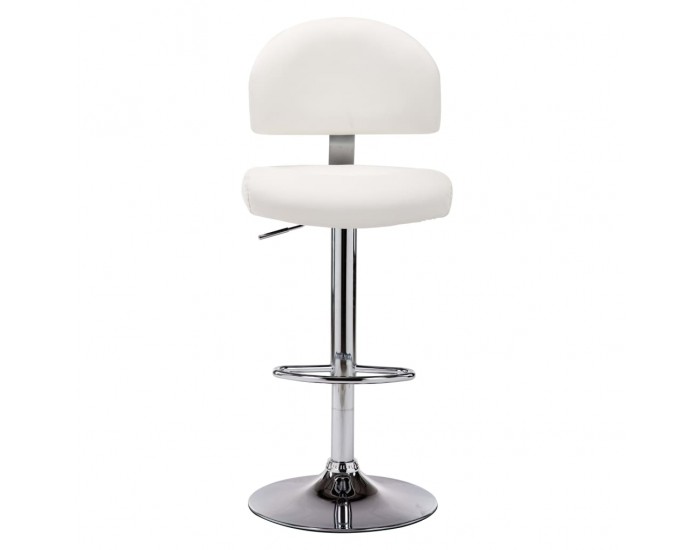 vSonata H Бар табуретки, 2 бр, бели, изкуствена кожа