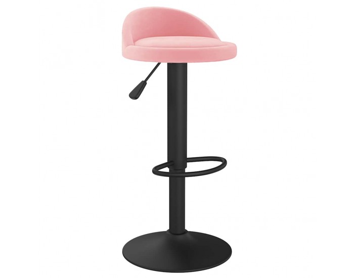 Sonata H Бар табуретка, розова, кадифе