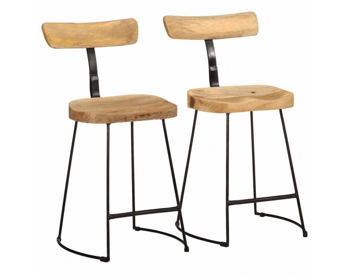 Sonata H Бар табуретки, 2 бр, 49x43x79 см, мангово масив дърво