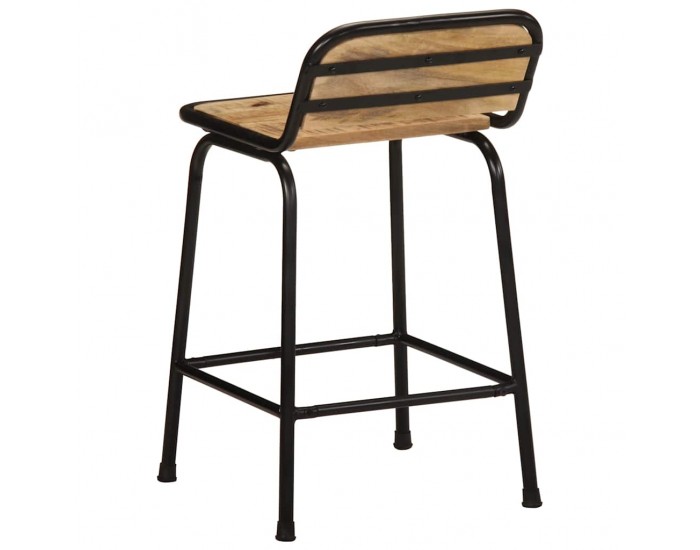 Sonata H Бар табуретки, 4 бр, 46x35,5x70 см, мангово дърво Грубо масив