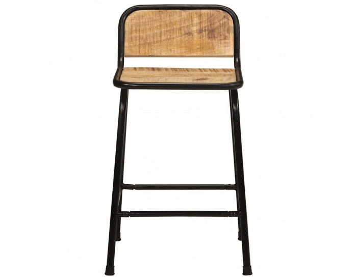 Sonata H Бар табуретки, 4 бр, 46x35,5x70 см, мангово дърво Грубо масив