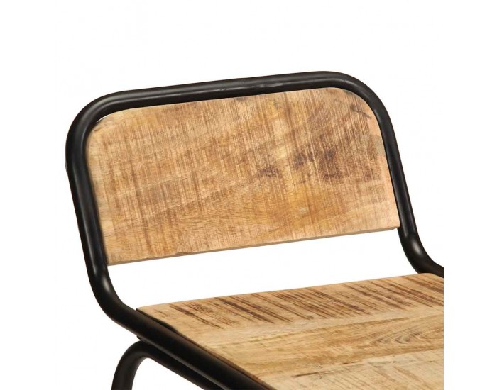 Sonata H Бар табуретки, 4 бр, 46x35,5x70 см, мангово дърво Грубо масив